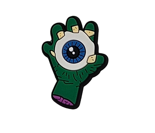 Hand holding eyeball